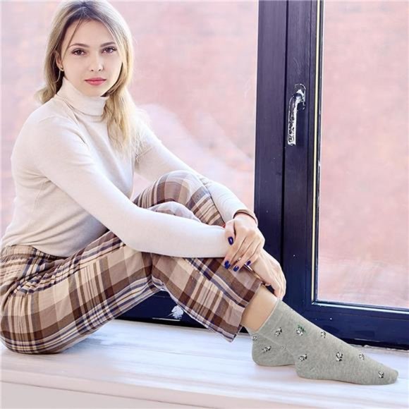 Womens Funny Socks Cozy Cute Printed Patterned Fun Socks Novelty Cat Dog Socks - Picture 7 of 7